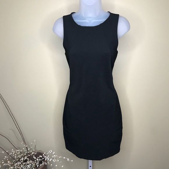 BLACK MINI BODYCON DRESS - Picture 1 of 3